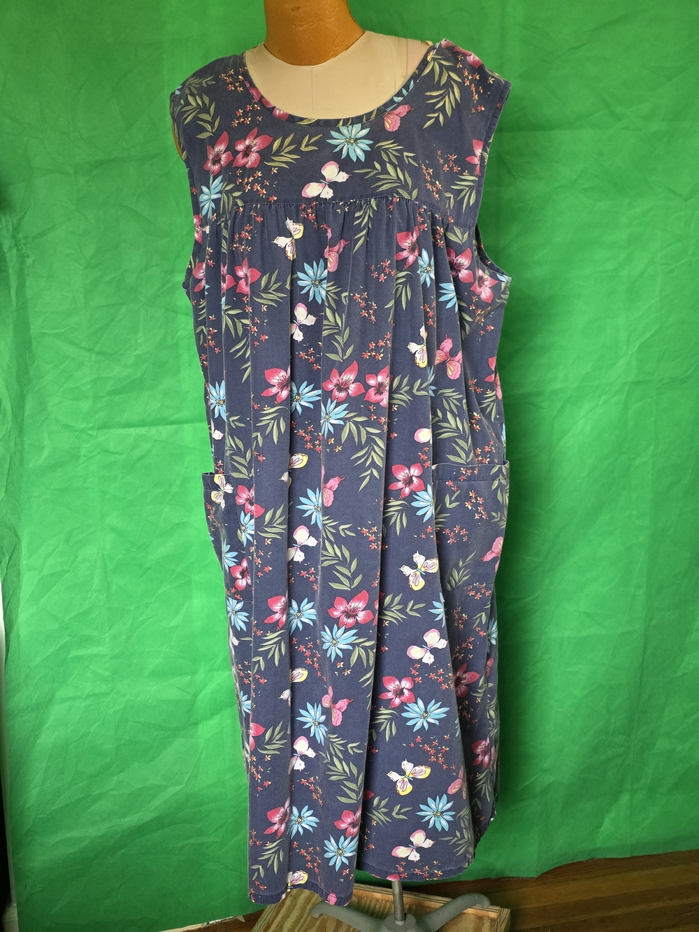 Only Necessities Floral Nightgown Moo Moo House Dress  Plus Size 2X